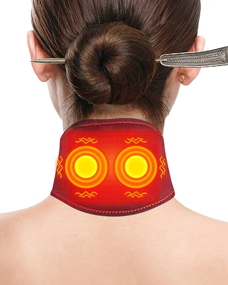 Neck Heating Pad, Neck Heating Pad for Neck Pain Electric, 3 Levels Heat, Auto-Off, Heated Neck Wrap for Car Travel