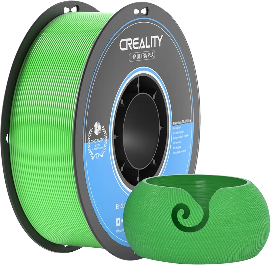 Creality PLA Filament 1.75mm Green, 1.75 PLA 3D Printer Filament, Less Bubbles No Odor, High Toughness Print PLA Filament BASF for Most FDM 3D Printer, Dimensional Accuracy +/- 0.03 mm, 1KG Spool