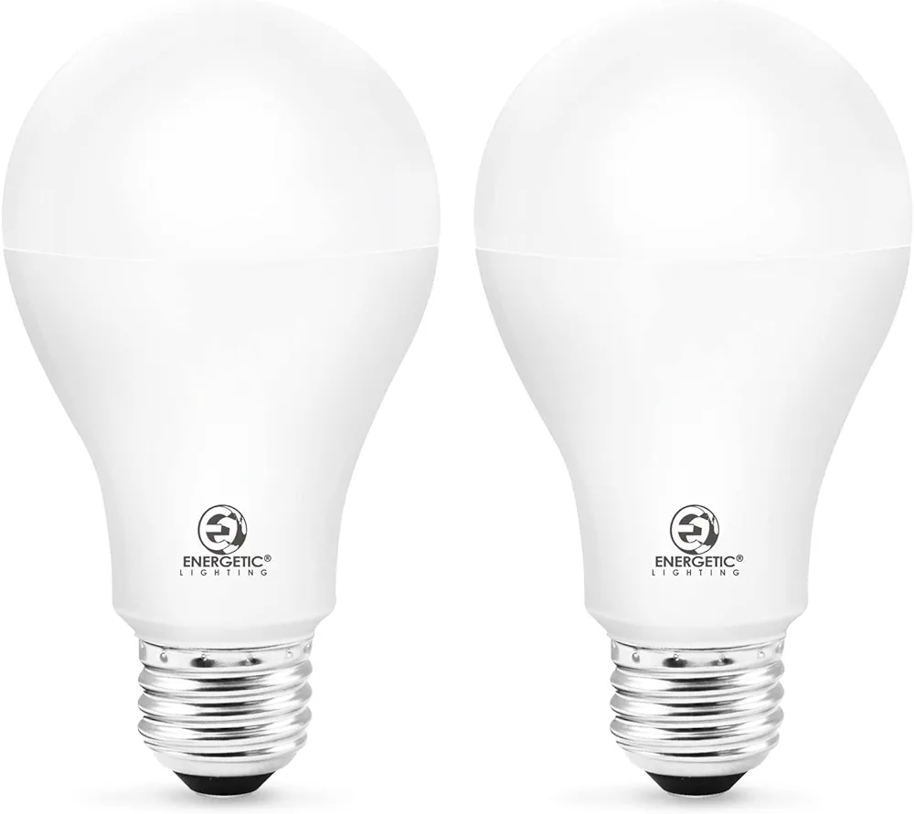 Dimmable A21 LED Bulb, 2600LM Super Bright Light Bulbs, 20W=150W, Warm White 3000K, UL Listed, E26 Base, Damp Rated, 2 Pack