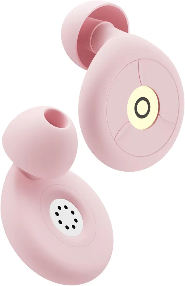 Ear Plugs SNR 28-33 dB Noise Cancelling, Soft Flexible Liquid Silicone, Reusable Hearing Protection for Sleep, Noise Sensitivity, Noise Reduction EarPlugs with 6 Ear Tips in S/M/L Pink
