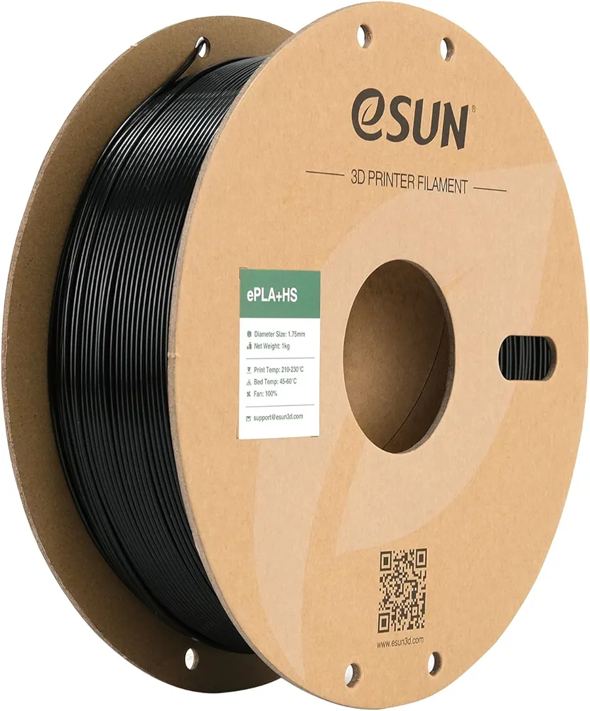 eSUN High Speed PLA+ Filament 1.75mm, 3D Printer Filament Speedy PLA Plus for Fast Printing, Dimensional Accuracy +/- 0.03mm, 1KG Cardboard Spool (2.2 LBS) 3D Printing Filament for 3D Printers, Black