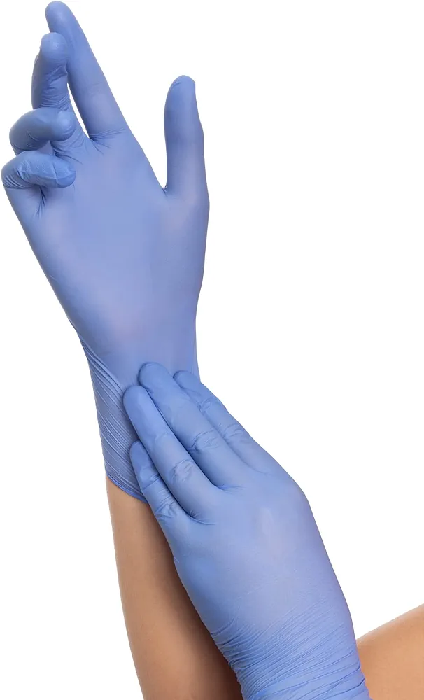HALYARD AQUASOFT Nitrile Exam Gloves, Non-Sterile, Powder-Free, 3.1 mil, 9.5", Blue, Small, 43933 (Box of 300)