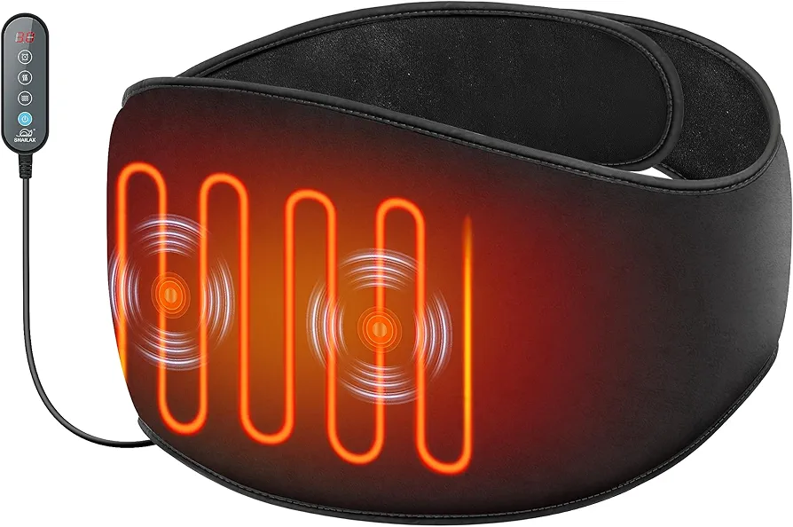 Snailax Heating Pad for Back Pain, Large Heating Pad for Cramps, 6 Heat Setting & 10 Timer Settings, 3 Vibration Modes, Heated Pad with Adjustable Strap, Lower Back Massager, Gifts for Mom, Dad
