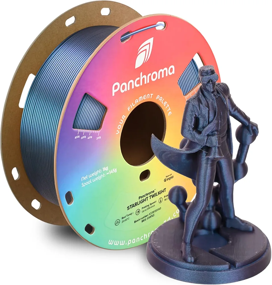 Polymaker Panchroma PLA Filament, Starlight Twilight 1.75mm 3D Printing Filament, 3D Printer PLA Filament, Fit Most FDM 3D Printers, 1kg Spool (2.2lbs)