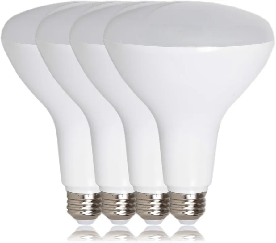 Maxxima BR40 LED Light Bulbs - 2700K Soft White Flood Light, 1100 Lumens, 13 Watt or 75 Watt Equivalent Dimmable Bulbs, Energy Star Rated, Perfect for Kitchen, Bedroom, and Living Room Use - 4 Pack
