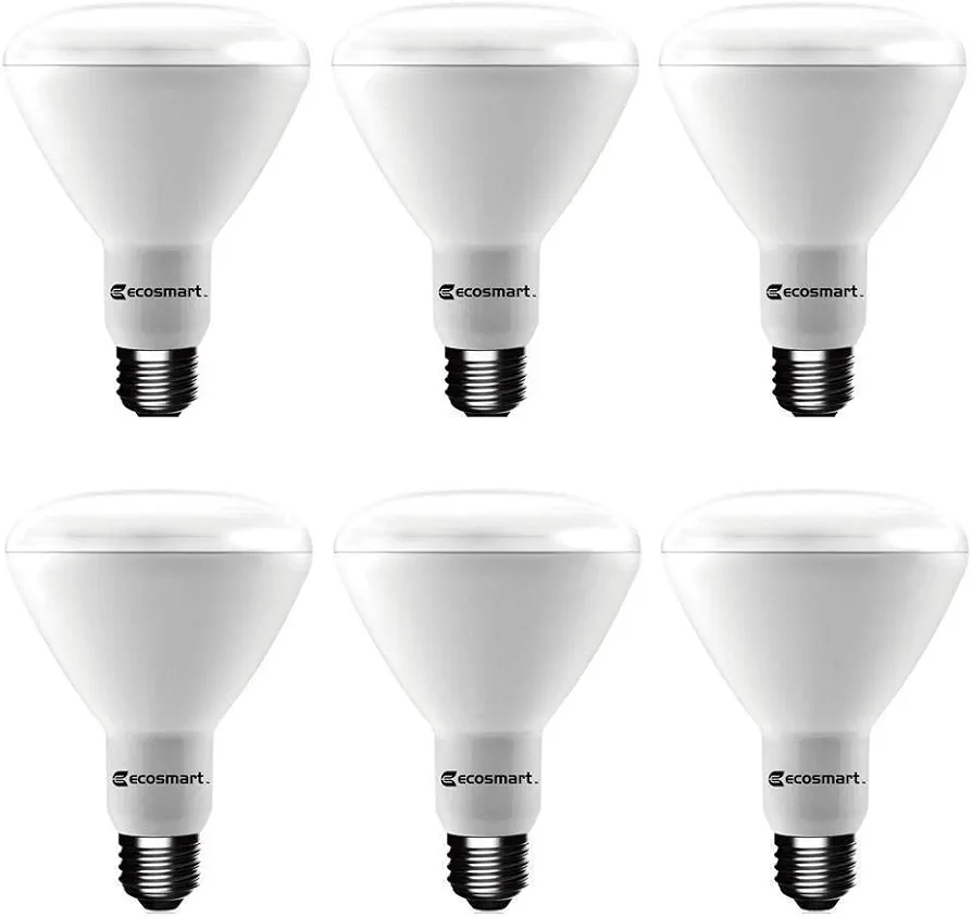 65W / 65 Watt Replacement (10.5W) LED BR30 Dimmable Soft White (2700K) Medium Base (E26) Energy Star Rated Reflector Lamp for Recessed Can Lights, 6 Pack