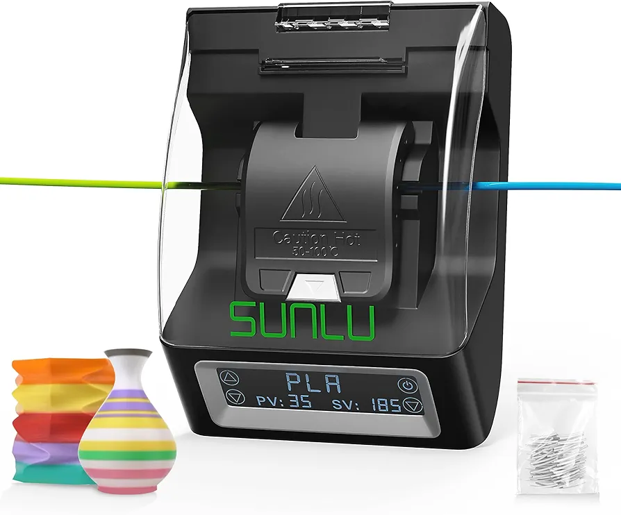 SUNLU Filament Connector with 200Pcs PTFE Sleeve, Filament Splicer for 3D Printer Filament 1.75mm, Easy to Use, Fast Heating up to 240℃, Filament Welder Compatible with PLA, PETG, and ABS
