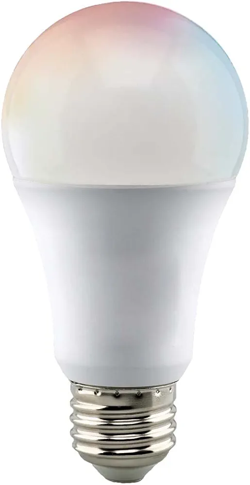 Satco S11252 Starfish 9.5-Watt A19 WiFi Smart LED Color-Changing Light Bulb, Works with Siri, Alexa, Google Assistant, SmartThings, 2700K-5000K, 800 Lumens , White
