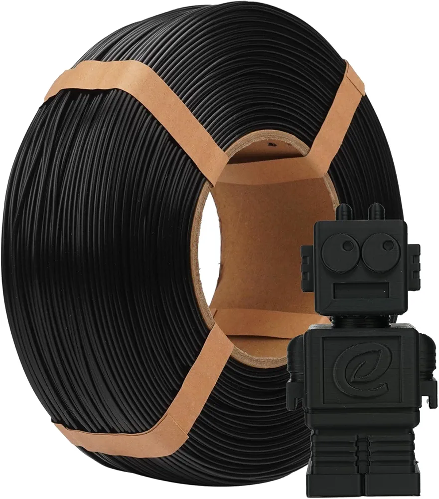 eSUN PLA Basic Refilament 1.75mm, 3D Printer Refill High Speed PLA for Fast Printing, 1KG Spoolless 3D Printing Filament for High Speed 3D Printers, Black