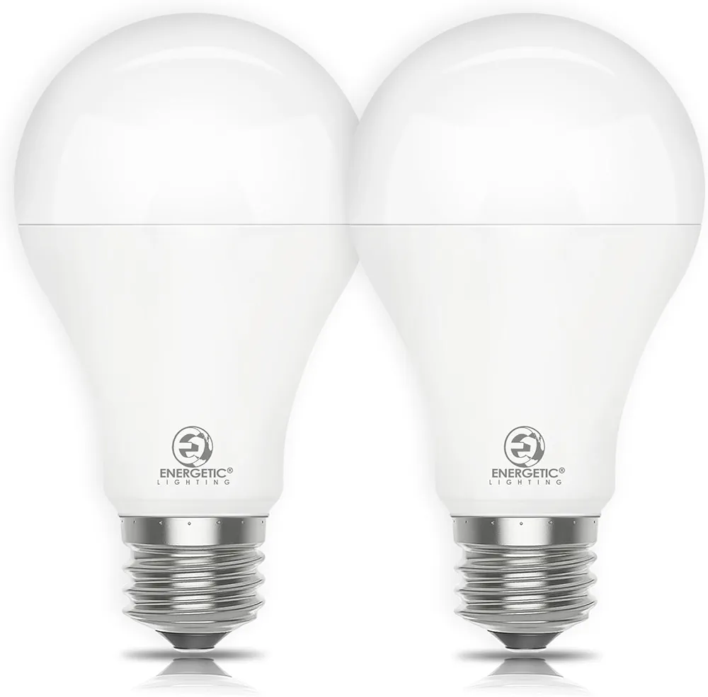 Energetic 2 Pack 150 Watt Equivalent LED Bulb, Super Bright Light Bulbs 2600LM, Daylight 5000K, A21 LED Bulb, Non-Dimmable, E26 Standard Base, LED Bulb for Living Room Bedroom, UL Listed, Damp Rated