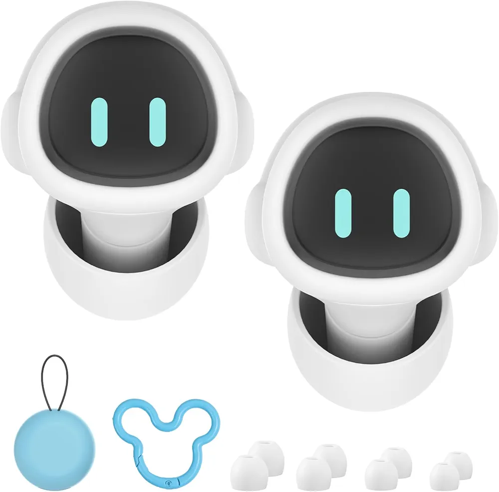 Kids Ear Plugs(6-12 yrs),Noise Cancelling Earplugs for Kids/Adult with Small Ears, Silicone Noise Reduction Ear Plugs for Concerts/Socializing/Airplane/School/Focus,Robot Design,Calm Grey Style