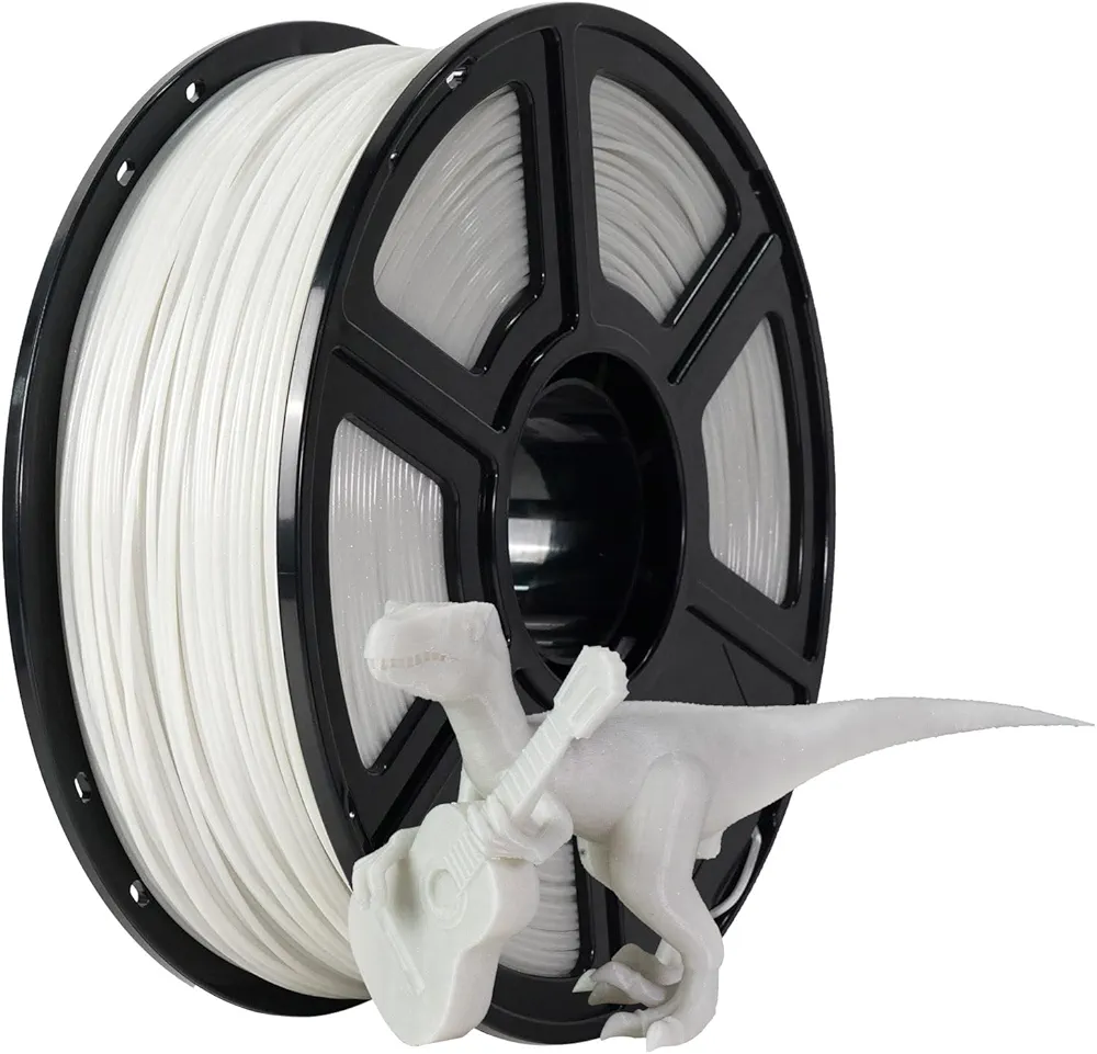 FLASHFORGE ASA Filament 1.75mm Sparkle White, 3D Printer Filament 1kg (2.2lbs) Spool, Dimensional Accuracy +/- 0.02mm, Durable, High UV-Resistant, Perfect for Printing Outdoor Functional Parts