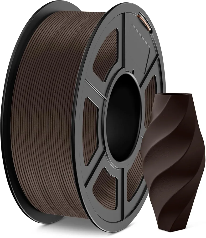 JAYO Wood PLA Filament 1.75mm 1.1KG, Real Wood Fiber 3D Printer Filament, 15% Real Wood Fibers Added, Dimensional Accuracy +/- 0.02mm, 2.2lbs/Spool Fits for Most FDM 3D Printers, Walnut Wood