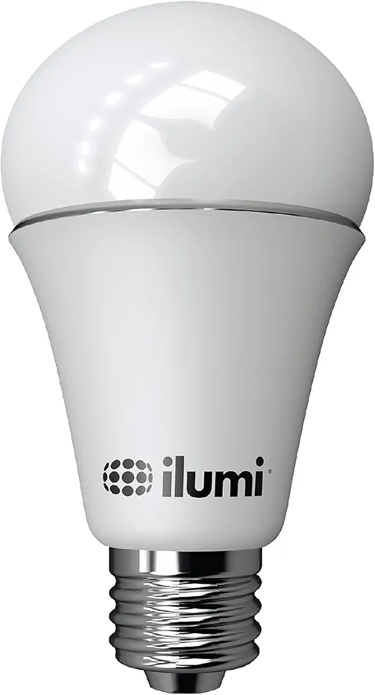 ilumi Bluetooth Smart LED A19 Light Bulb, 2nd Generation - Smartphone Controlled Dimmable Multicolored Color Changing Light - Works with iPhone, iPad, Android Phone and Tablet, Arctic White, 1 Count
