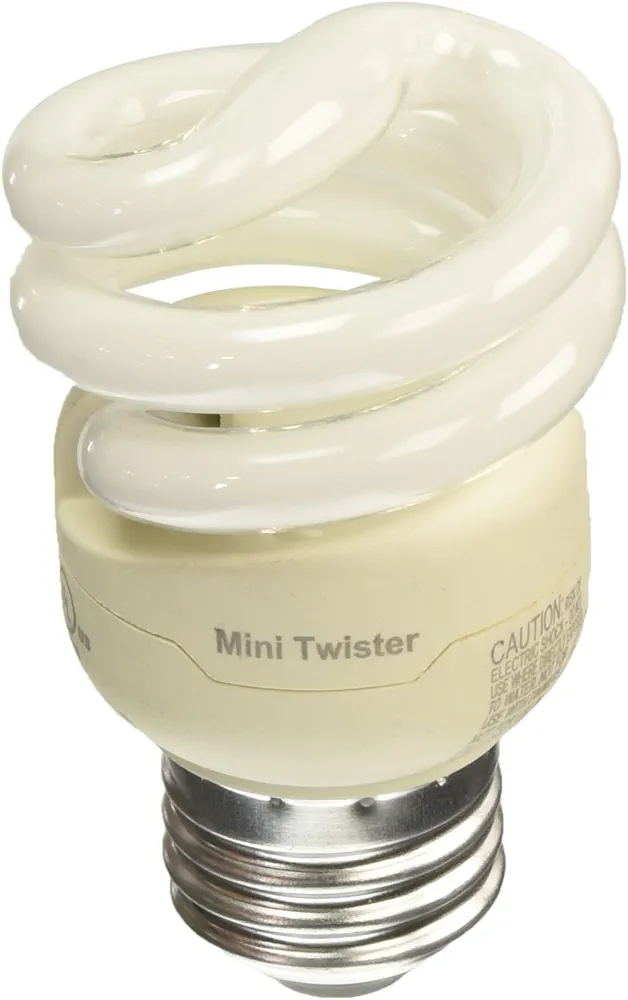Philips LED 417063 Energy Saver Compact Fluorescent T2 Mini-Twister (A19 Replacement) Household Light Bulb: 2700-Kelvin, 9-Watt (40-Watt Equivalent), E26 Medium Screw Base, Soft White, 4-Pack