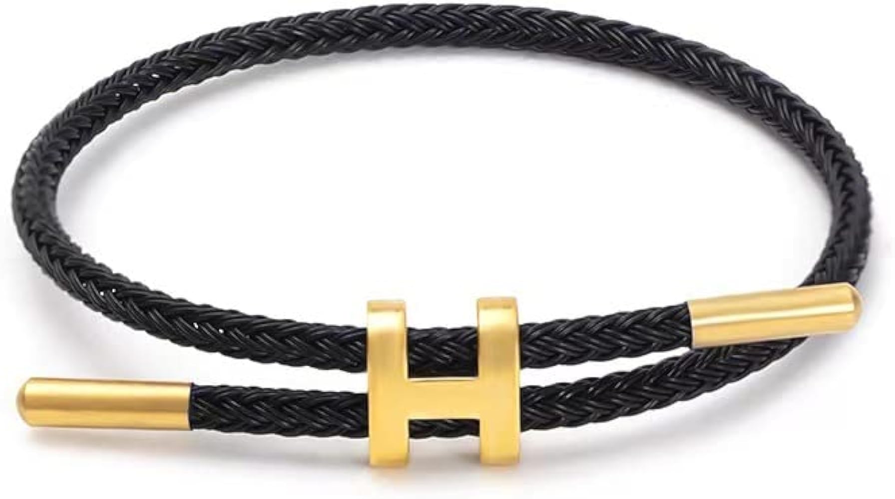 Steel Bracelet Link, Adjustable H-shape Wire Rope Bracelet, Lucky Jewelry with Titanium Buckle for Birthday, Valentine's, Graduation, Fashion Gift for Women, Men, Lovers, Friends