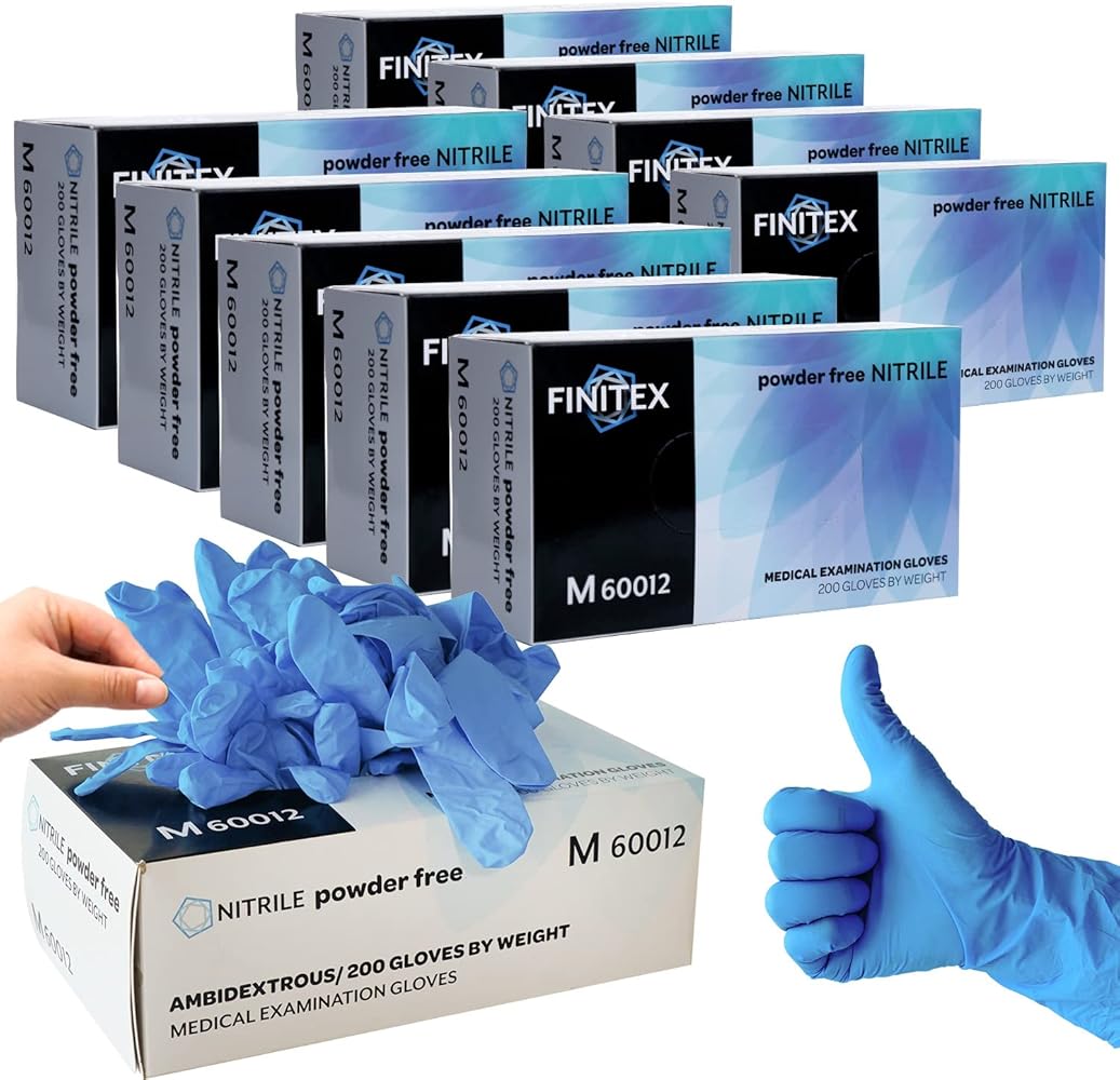 FINITEX Nitrile Disposable Medical Exam Gloves Blue 2000 PCS