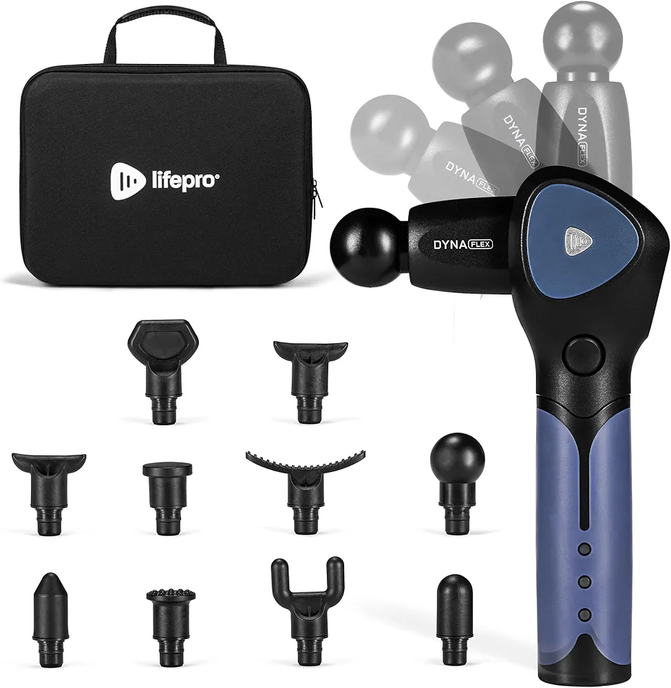LifePro Heavy Duty Massage Gun for Athletes, Adjustable Muscle Massager Gun, Massage Gun Deep Tissue, Muscle Massage Gun, Percussion Massage Gun, Adjustable Head with Massage Tips