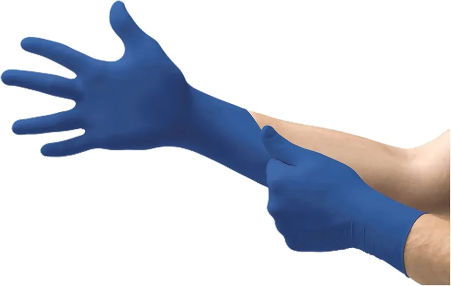 Microflex Large Protective Gloves, Blue, Pack of 100