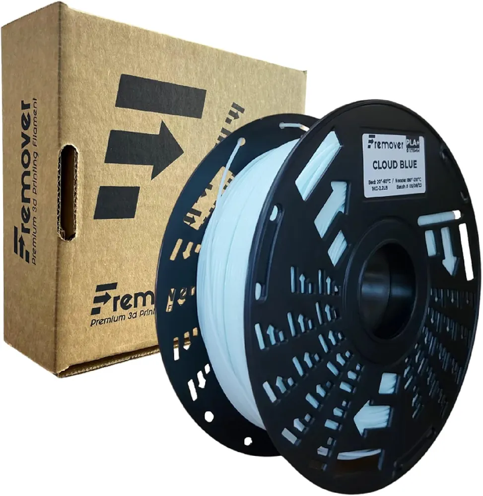 PLA Filament 1.75mm, PLA Plus, Cloud Blue pla 1KG, 3D Printer Filament Dimensional Accuracy 0.03mm, 1kg Cardboard Spool (2.2lbs) 3D Printing Filament Suitable for Most 3D Printers, impresora 3D