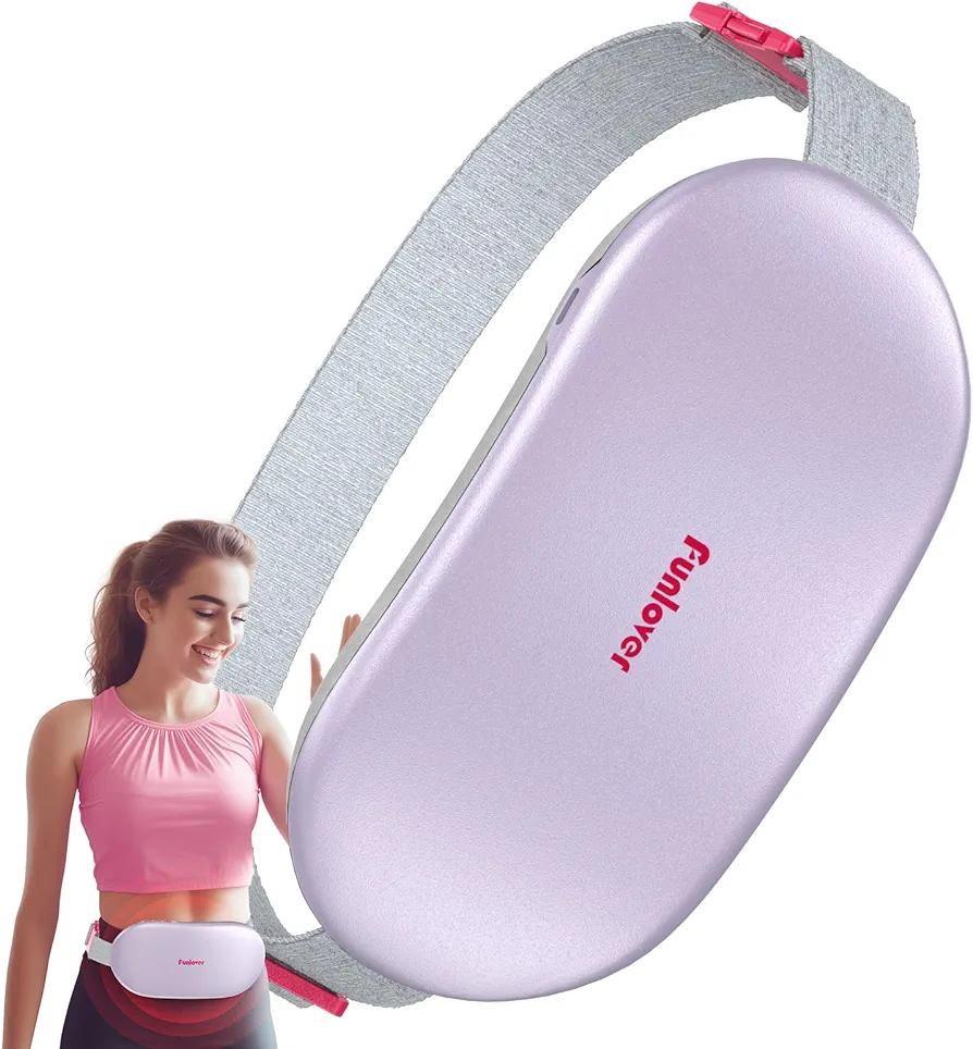 Funlover Portable Heating Pad, Electric Heating Pad for Menstrual Period Back Pain Relief, FSA HSA Eligible, Cordless Heating Pad for Cramps w/XL Size, Gifts for Teen Women Girls Wife Purple