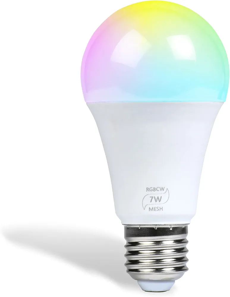 FluxSmart Bluetooth Light Bulb, Smart LED Bulb, Dimmable Smart Bulb, Smartphone-Controlled Hue Bulb with 16 Million Color Options, Compatible with iOS and Android Devices, 7W, A19, E26 Base