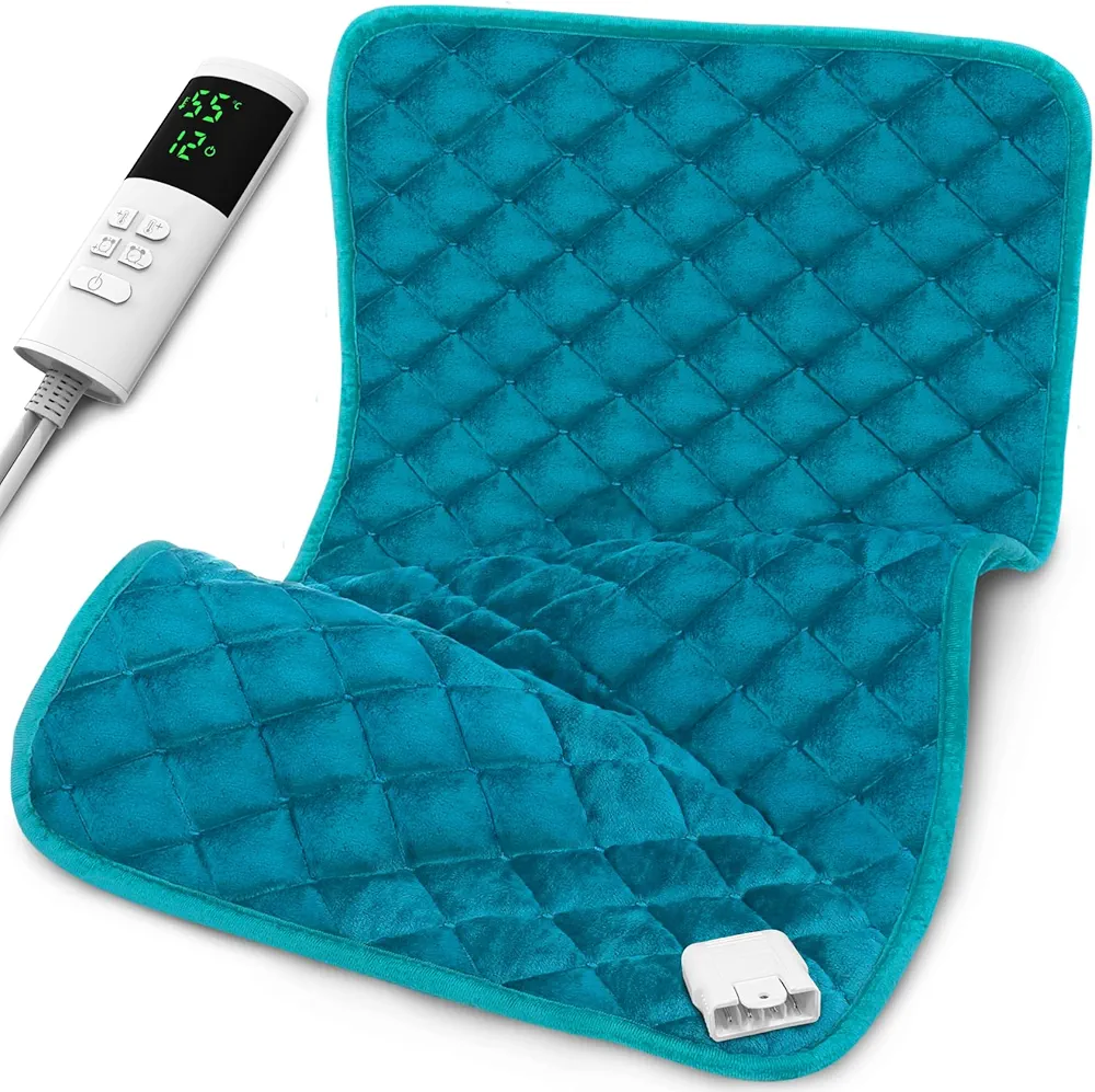 Heating Pad for Period Cramps, 12''x24'' Electric Heating Pad for Menstrual Shoulder, Neck, Back Pain Relief, Moist Heating Pad with Temperature Settings and Auto Shut Off
