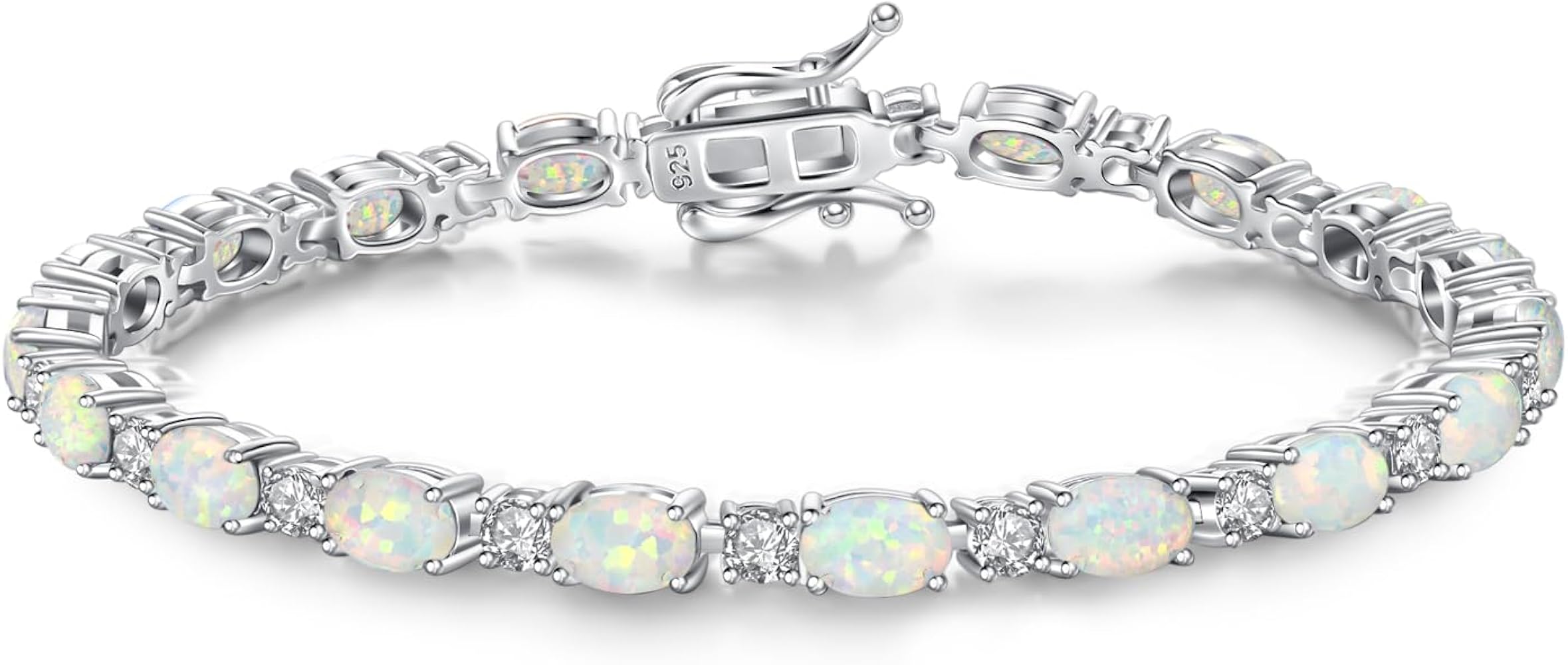 FANCIME Birthstone Bracelets Sterling Silver Tennis Bracelets Charm Fine Jewelry Birthday Jewelry Gifts for Women Mom 7"