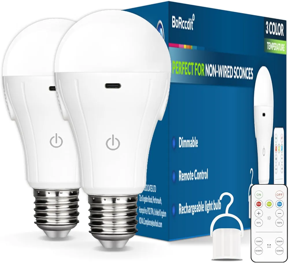 Battery Operated Light Bulb with Remote Control 1800K