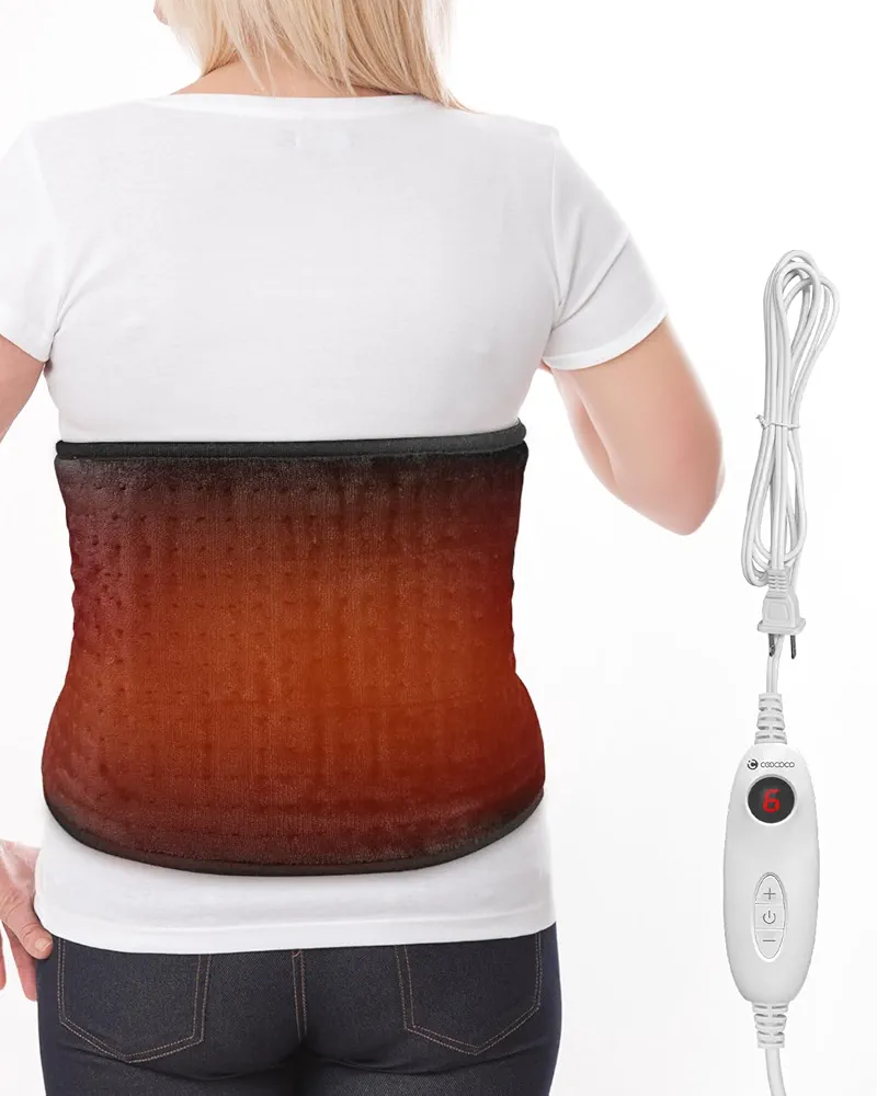 Heating Pad for Back, CooCoCo Heated Pad with Strap for Period Cramps, FSA HSA Eligible Electric Heat Pad for Neck Shoulders, 10 Heat, Auto Off, Moist Heat, Christmas Gifts for Women Men, 12" x 24"