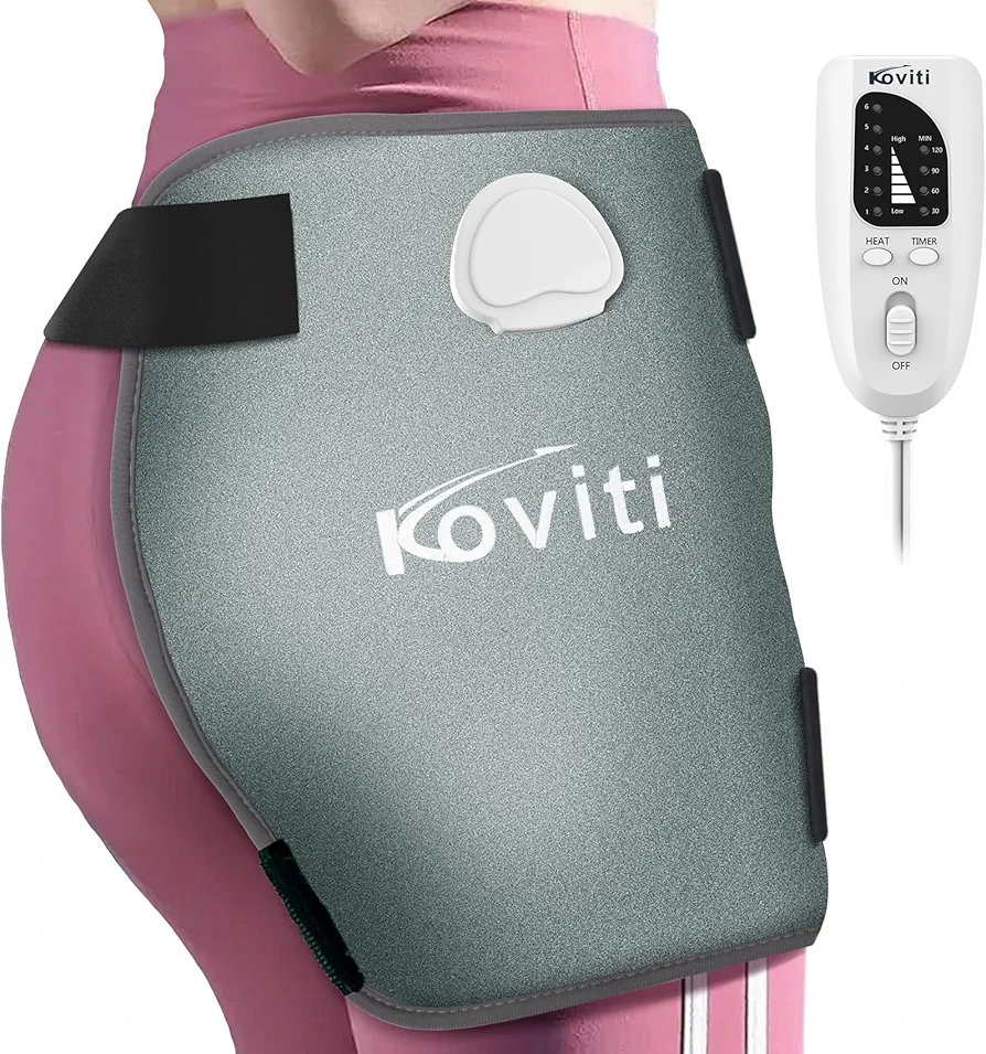 Koviti Hip Heating Pad for Sciatica Pain Relief - Heated Hip Support Brace Electric Heat Pad for Lower Back Thigh Buttock Birthday Gifts Hot Physical Therapy for Women Men Mom