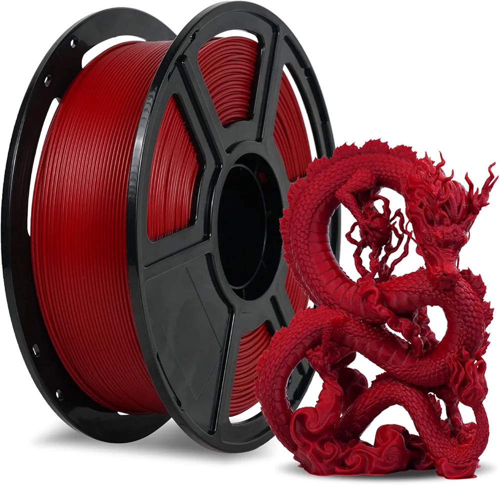 FLASHFORGE Rapid PLA Filament 1.75mm Ruby Red, 500mm/s High Speed Printing, 3D Printer Filament 1kg Spool, Dimensional Accuracy +/- 0.02mm, Enjoy Exceptional Print Quality
