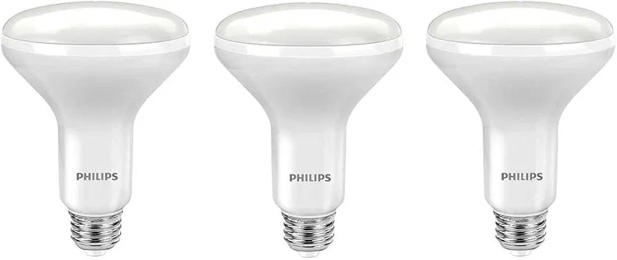 Philips LED Dimmable BR30 Light Bulb: 650-Lumen, 5000-Kelvin, 9-Watt (65-Watt Equivalent), E26 Base, Daylight, 3-Pack