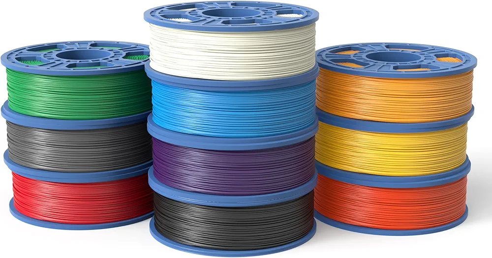 Dremel PLA Filament Spools, 0.75kg,1.75mm. - Variety 10 Pack