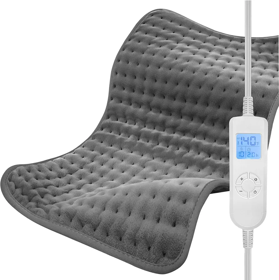 COMFIER 24"x20"Large Heating Pad for Back Pain Relief,Electric Heat Pad for Neck Shoulder,Heated Foot Warmers, 6 Heat Level/4Timer/2 Hours Auto-Off,Heated Slippers,Gifts for Women,Men