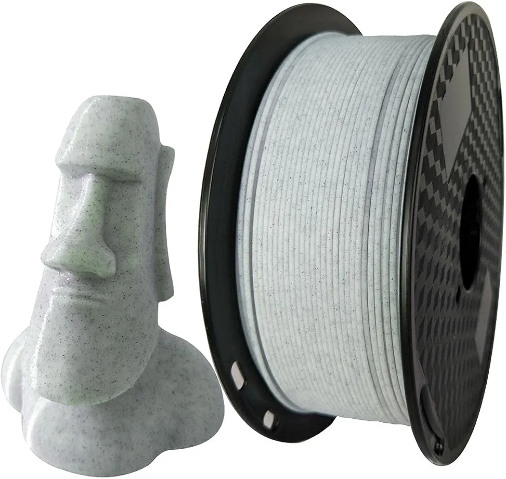Marble PETG Filament 1.75 mm 3D Printer Filament 1KG 2.2LBS Spool 3D Printing Filaments Print Materials Stronger Than Marble PLA Filament 1.75mm Rock White HZST3D
