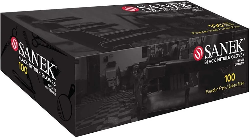 Graham Beauty Sanek, 78523, Nitrile Gloves, Small, Black