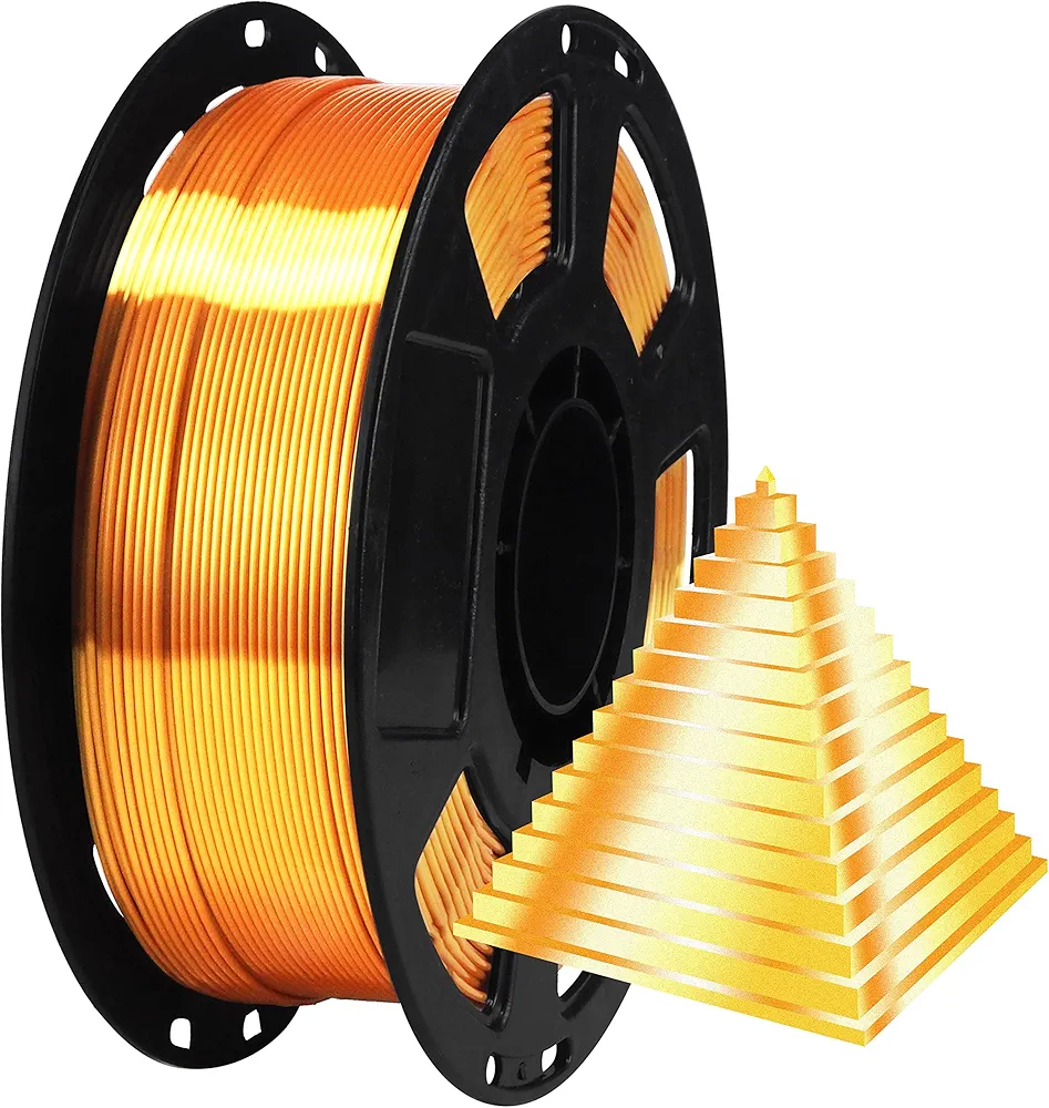 1.75mm Silk PLA Filament (Gold)