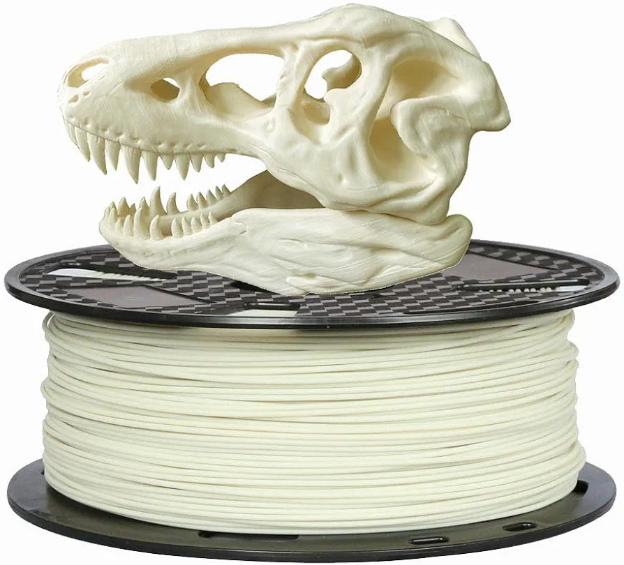 PLA Max PLA + Bone White PLA Filament 1.75 mm 3D Printer Filament 1KG 2.2LBS 3D Printing Material Stronger Than PLA Pro PLA Plus Normal PLA Filament CC3D Ivory White Bone Color