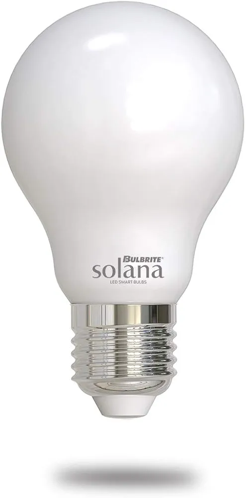 Bulbrite Solana Smart WiFi Connected A19 Tunable White 40 Watt Equivalent LED Light Bulb, Milky Finish