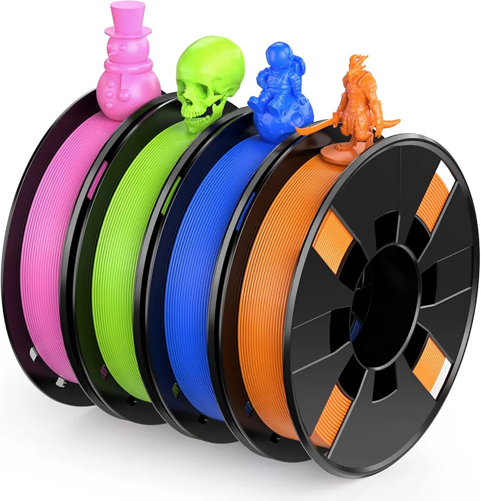 ENTINA 4 Colors PLA 3D Printer Filament for Tina 2, Dimensional Accuracy +/- 0.02mm, 1.75MM 200G 3D Printer Filament Bundle for 3D Printers