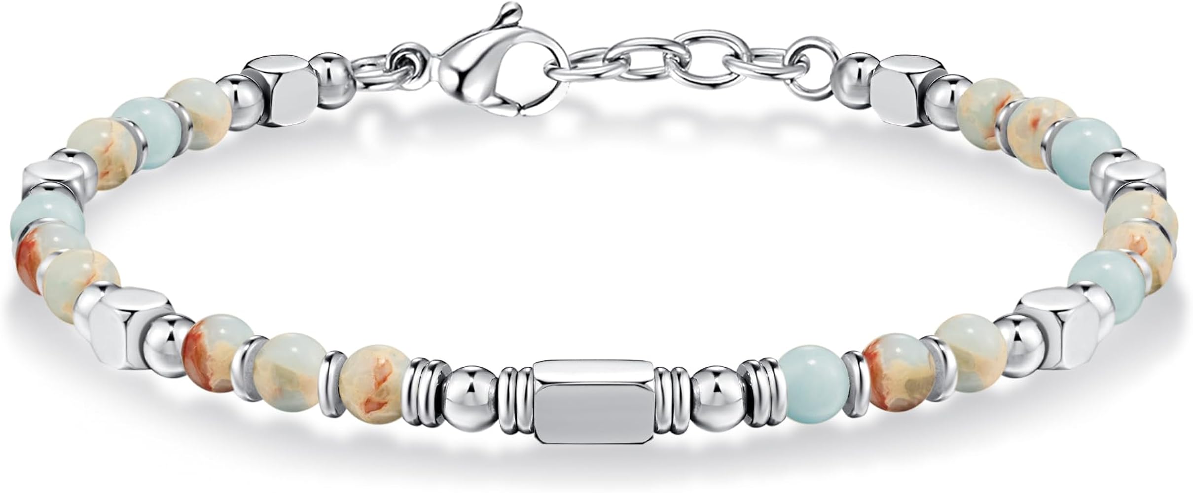 Bracelets for Women, Beaded Bracelets, Silver Bracelets for Women & Gold Bracelets for Women, Boho Bracelets, Trendy of Christmas The Best Women's Birthday Gifts, Size 7 Inches + 1 Inch Adjustable