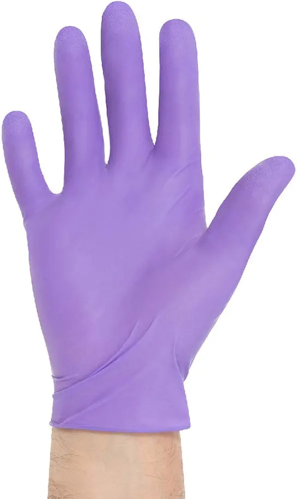 HALYARD Purple Nitrile Gloves Powder Free Disposable Medical Exam Gloves Dental Chemo Protection 5.9 mil 9.5 in XS Purple 55080 (Box of 100)