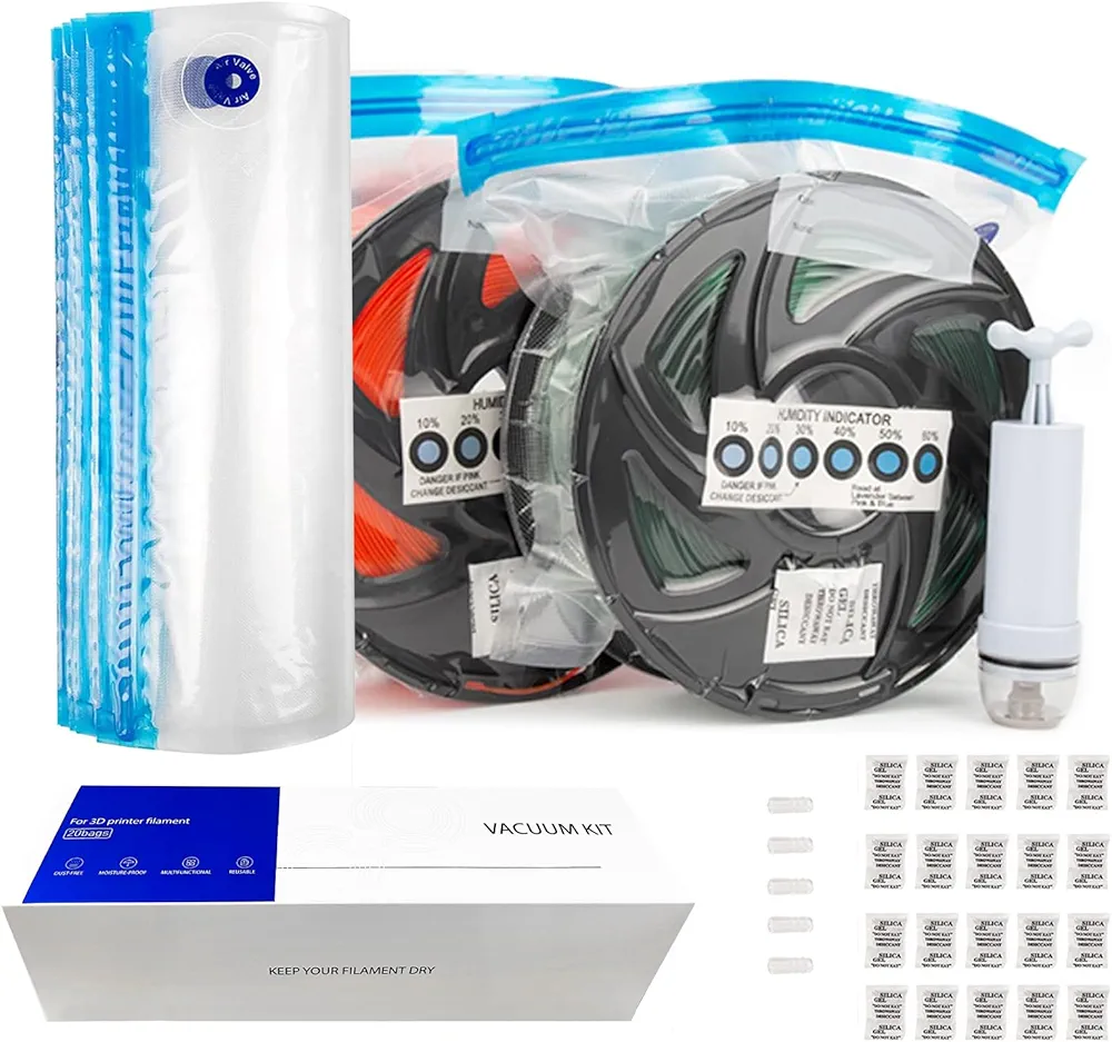 YOOPAI Filament Vacuum Storage Bags Kit, 20 PCS Filament Storage Bags for Filament Dry with Desiccants and Hand Pump, 3D Printer Filament Storage Bags 30 * 34cm (11.81 * 13.38 in)
