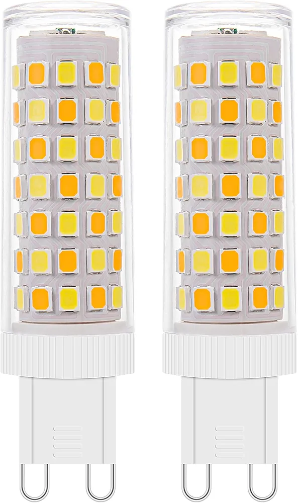 2Pack Dimmable Wi-Fi Smart LED Bulbs with G9 Base,Compatible with Amazon Alexa and Google Assistant-Warm to Cool White(2700K-6000K),Adjustable Brightness From 1%-100% (120V,0.4-4.7W,40LM-450LM）