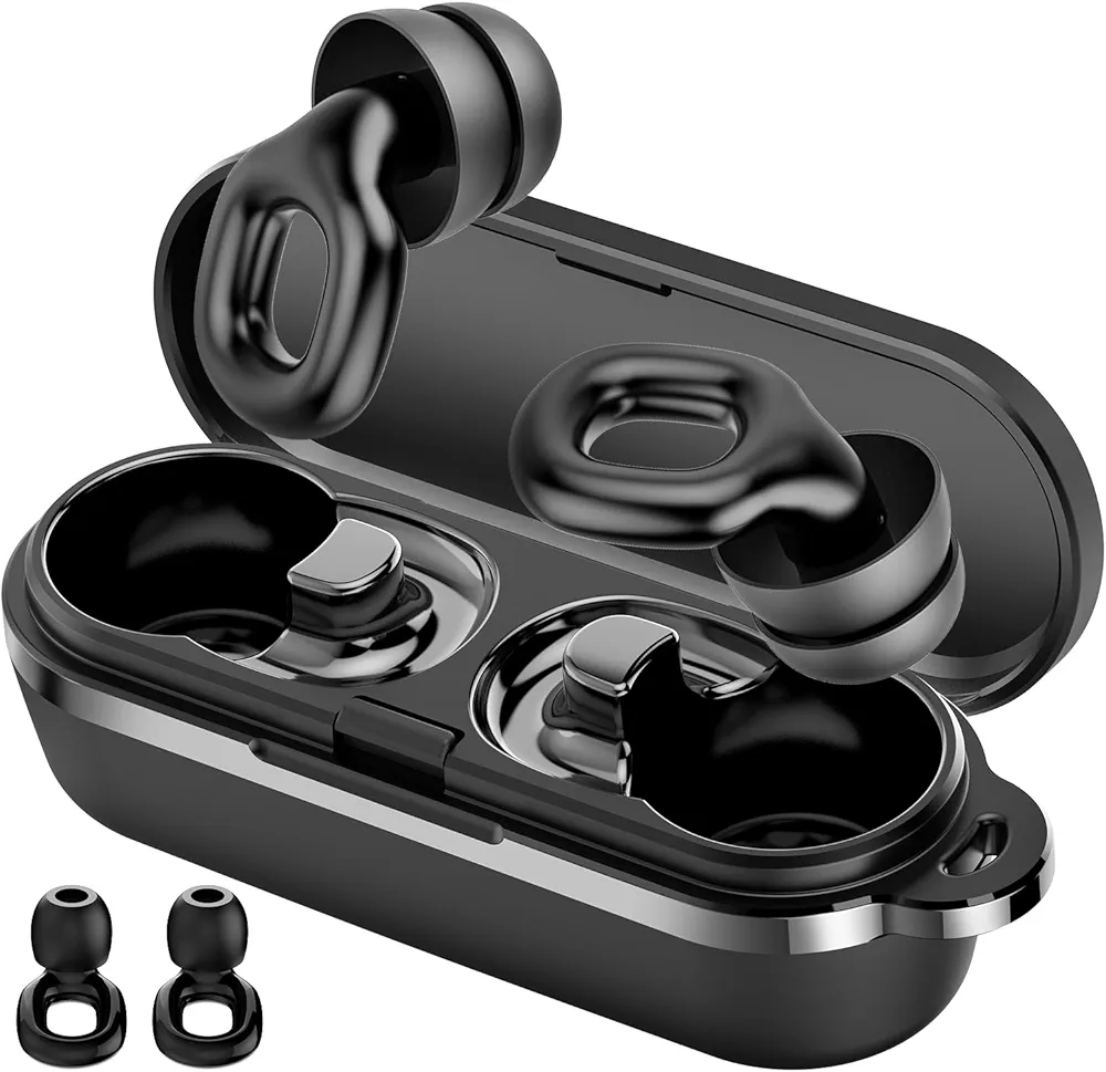 Ear Plugs for Sleeping Noise Cancelling, 35dB Noise Reduction, Reusable Soft Silicone Earplugs, 7 Pairs (S/M/L) & Case, Replaceable Single/Double Earpieces for Sleep, Focus, Events, Noise Sensitivity