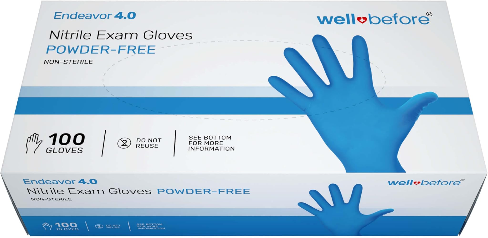 Disposable Gloves 4 mil Standard 4.0g - Nitrile Exam Gloves Latex Free & Powder Free - Single Use Surgical Gloves - Small (Pack of 100)