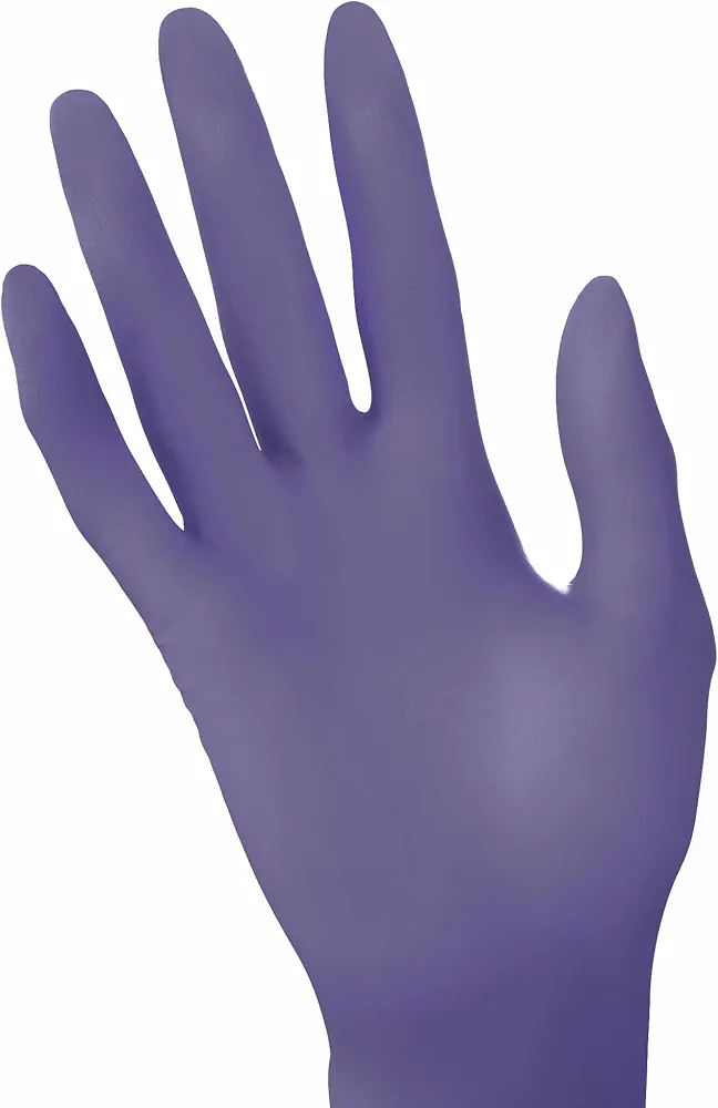 HALYARD Purple Nitrile Dental Patient Exam Gloves, Non-Sterile, 5.9 mil, 9.5", Purple, X-Large, 53434 (Box of 90)