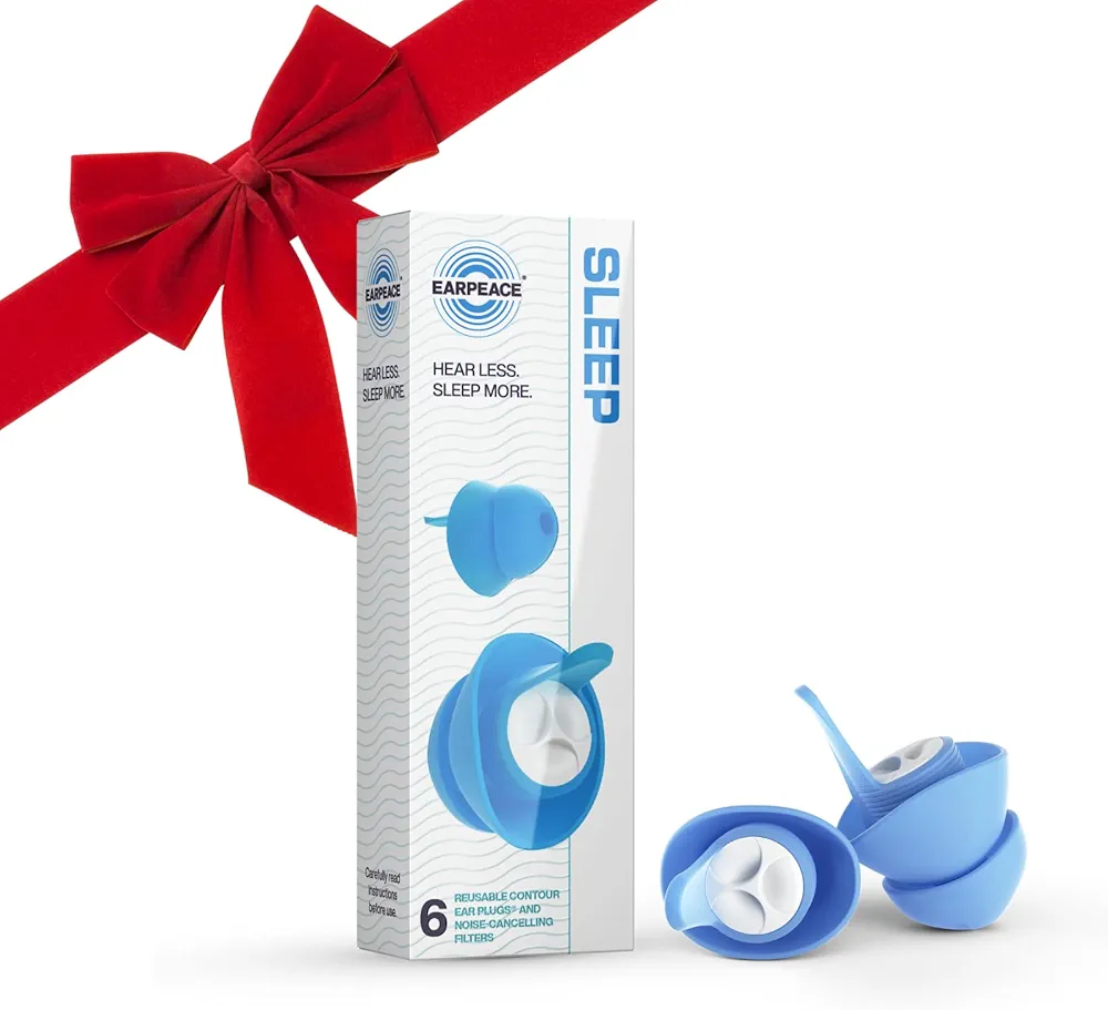 EARPEACE Sleep Ear Plugs - Ear Plugs for Sleeping - Noise-Reducing Ear Plugs for Sleep - Ear Plugs for Noise Reduction & Noise Sensitivity - Sleep Noise Canceling Christmas Gift Idea (Standard Size)