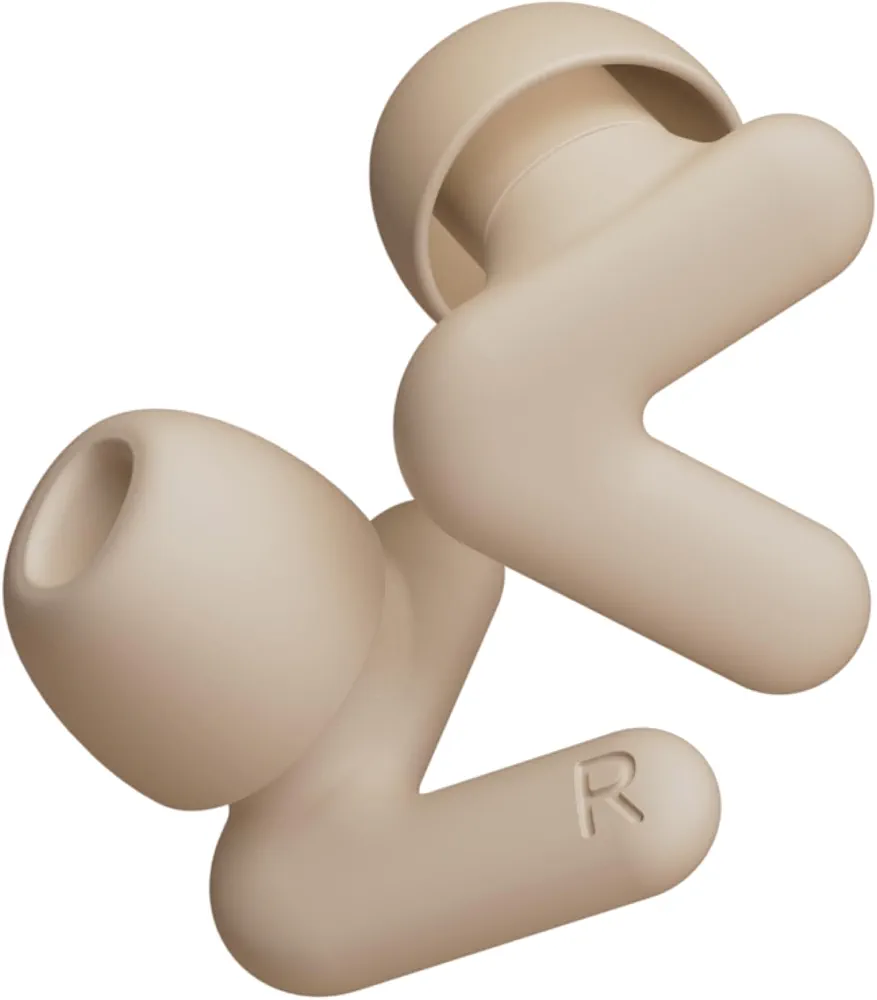 Alpine Silence Ear Plugs for Sleep, Focus & Travel - V-Shape Snug Fit & Soft Oval Tips – 4 Sizes XS/S/M/L - Comfortable, Reusable Hearing Protection - 22dB – Beige